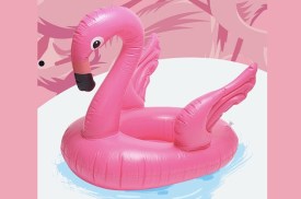Bote flamenco inflable rosa (1)